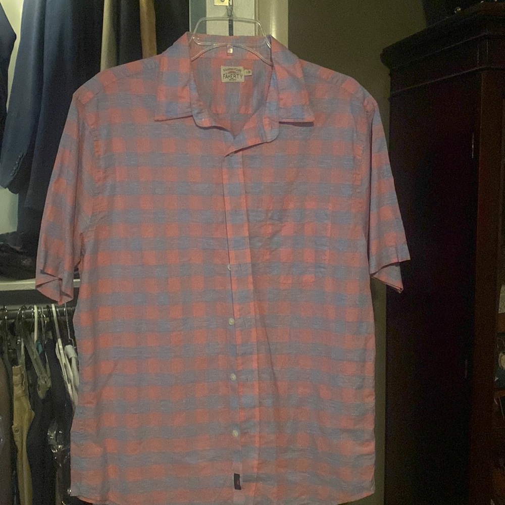 Faherty Linen Plaid shirt